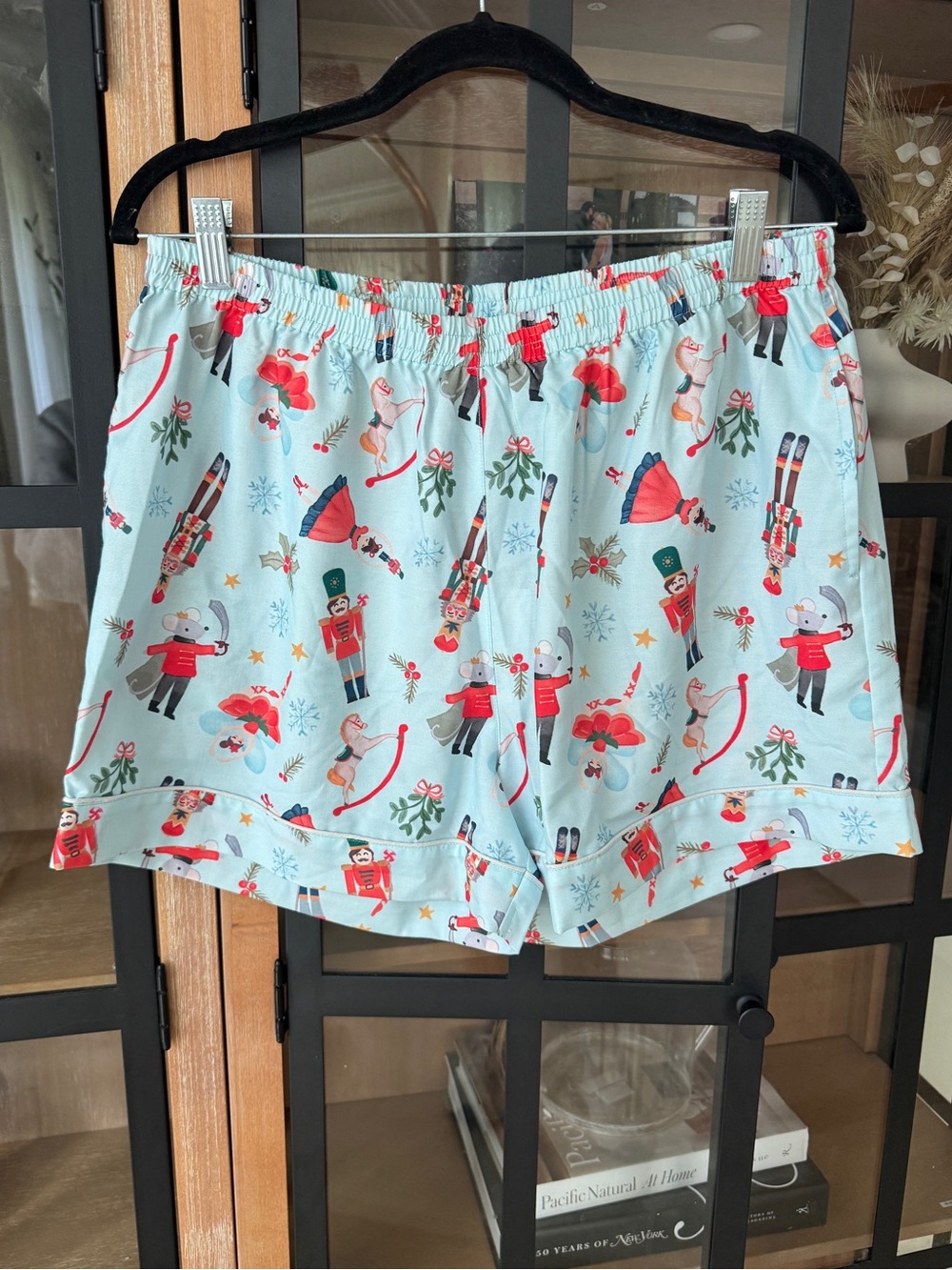 NWT Mud Pie nutcrackers ballet christmas boxer shorts pajamas rocking horse
